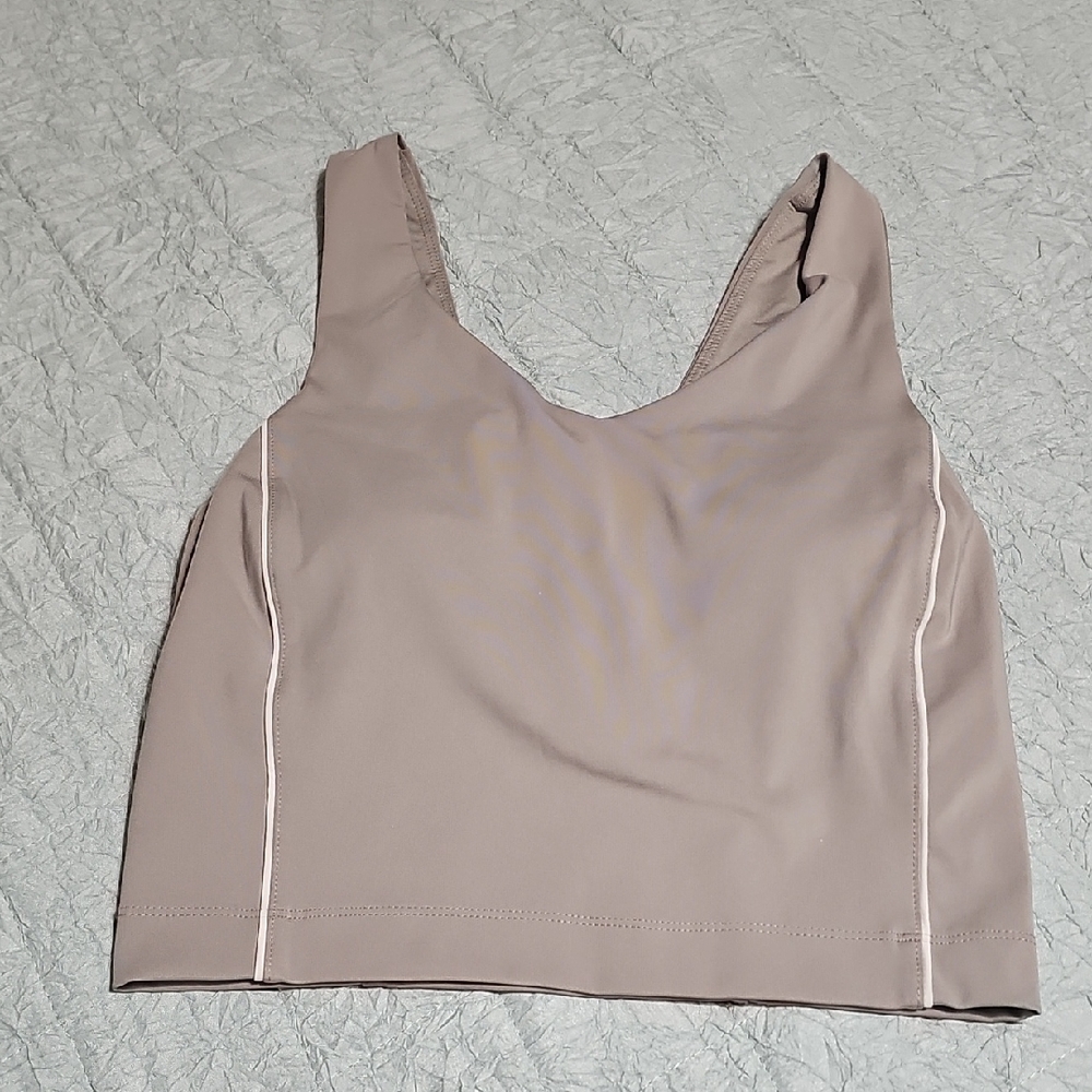 Avia Taupe Sculpting Crop Tank